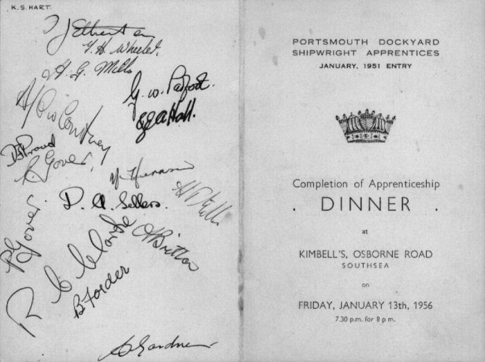 Farewell 1956 Menu Invitation